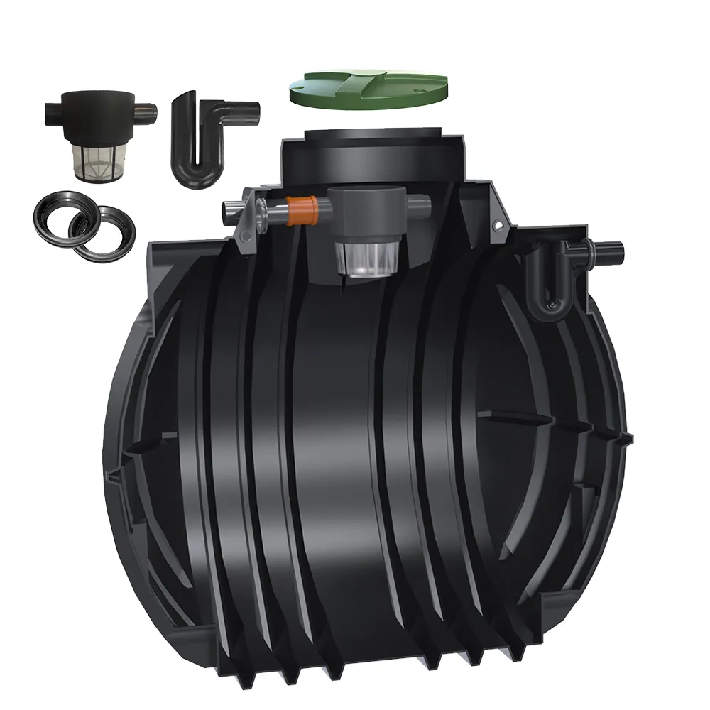 Retenční nádrž na dešťovou vodu Atlantis 5300 l s filtrem a sifonem – plastová samonosná nádrž GeraTec