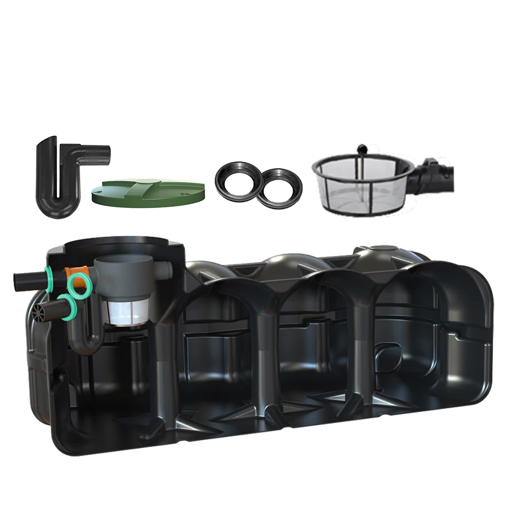 Plochá retenční nádrž HUDSON 5000 l s filtrem a sifonem – kompletní set