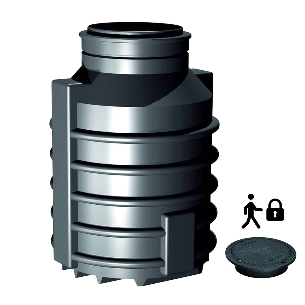 Vodoměrná šachta bez betonáže 1580 – uzamykatelný poklop 200 kg